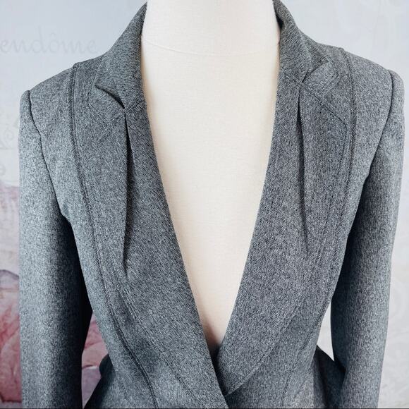 White House Black Market tailored jacket flare hips Size 6 - Picture 6 of 13
